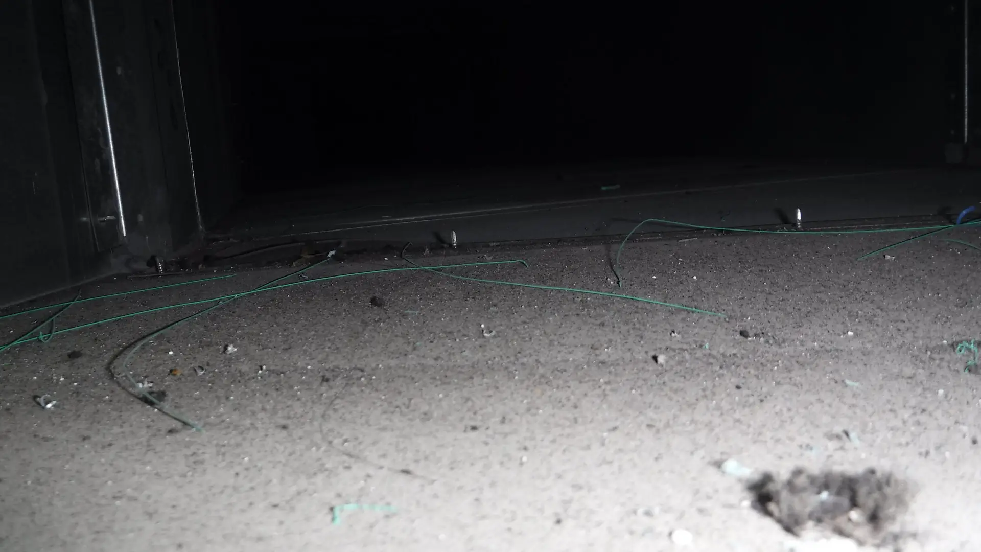 Staub- und Schmutzablagerungen im Luftkanal